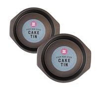 TB1 2 Pack 8 Inch Cake Tins for Baking - Heavy-Duty Non-Stick Carbon Steel Round Cake Tin Moulds - Premium Baking Tins for Sponge Cakes, Bundt Cakes, Cheesecakes - Oven & Freezer Safe Bakeware