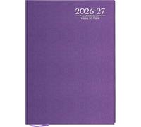 TB1 2026-2027 Academic Diary A4 Week To View Purple Hardback, Planner August 2026 to July 2027, Student & Teacher School Diary, Timetable, Appointment, Study, Lesson & Coursework Organiser