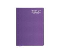 TB1 2026-2027 Academic Diary A4 Week To View Purple Hardback - Weekly Planner August 2026 to July 2027, Student & Teacher School Planner, Timetable, Appointment & Study Organiser