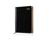 TB1 2026 A4 Week to View Diary - Black Hardback Weekly Planner with UK Holidays, Notes & Calendars | Large Academic Organiser for Students, Teachers, Office & Personal Use