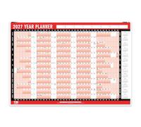 TB1 2027 A1 Wall Calendar 85 x 58 cm - Large Laminated Year Planner with Dry Wipe Pen & Stickers, Full Year Wall Planner for Home, Office & School