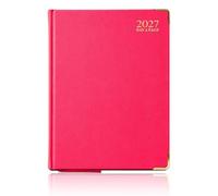 TB1 2027 A4 Day a Page Pink Gilt Edges Hardback Diary