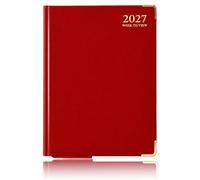 TB1 2027 A5 Week to View Red Gilt Edges Hardback Diary