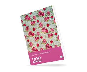 TB1 A5 Lined Pink Notebook - Rose Softcover Floral Journal with 200 Ruled Pages | Aesthetic Notepad for Women, Girls, School, Office, Writing, Notes, Journals, Bullet Journal