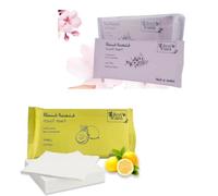 TB1 Lemon & Cherry Scented Disposable Towels - 12 Individually Wrapped 25x25cm Refreshing Wet Wipes in 2 Boxes - Hot or Cold Use for Travel, Dining, Events, Guest Care & Everyday Freshness