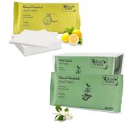 TB1 Lemon & Jasmine Scented Disposable Towels - 12 Individually Wrapped 25x25cm Refreshing Wet Wipes in 2 Boxes - Hot or Cold Use for Travel, Dining, Hospitality, Events & Everyday Freshness