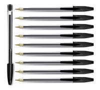TB1 Pack of 200 Black Biro Ballpoint Pens - Medium Tip, Quick-Drying Black Ink, Smooth Writing - Durable, Comfortable & Affordable Pens for Office, School, Business, and Everyday Use