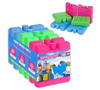 TB1 Products 12-Pack Sable Ice Packs for Cool Boxes, Lunch Boxes & Picnic Bags - 8cm Freezer Blocks for Camping, Travel & Outdoor Use - Compact & Durable Ice Blocks for Everyday Cooling
