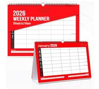 TB1 Products 2026 Week to View 5 Person Planner - A4 Spiral Bound Family Wall & Desk Calendar | Weekly Organiser with UK Holidays | Columns for Up to 5 People | Ideal for Home, School & Office