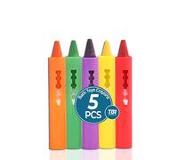 TB1 Products 5-Pack Twistable Bath Crayons for Toddlers - Washable, Mess-Free Bathtime Crayons for Kids, Non-Toxic Colouring Set for Bath Tiles and Tubs, Holiday Travel Essentials for Children