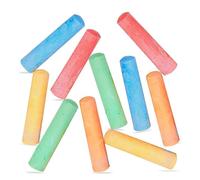 TB1 Products Jumbo Sidewalk Chalks - 10-Pack Washable Multicolor Pavement Chalk for Kids - Safe Outdoor Chalk Set for Playground, Driveway, Blackboard - Easy Grip - Green, Blue, Yellow, Orange, Red