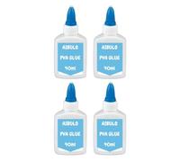 TB1 Products PVA Glue 4 Pack White Craft Adhesive for Kids School Home & Office - Multi Use Crafting Glue for Paper Card Fabric & Wood - 40ml Bottles with Fine Tip Nozzle