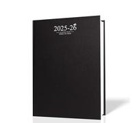 TB1Products 2025-2026 A4 Week to View Diary Academic - Black | Planner (August 2025 - July 2026) | Casebound Cover