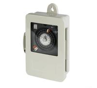 TB330 30A250VAC Black Mechanical Timer Switch, DIN Rail Programmable Timer Switch, for Various Electrical Systems Home Security, Deters Burglars