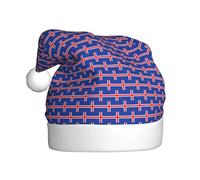 TBABMDPDM Flag of Iceland Print Santa Hat Adult Christmas Hats Santa Claus Hat for Women Men Xmas Holiday Party