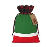 TBABMDPDM Flag of the Chechen Republic Print Christmas Santa Sack,linen Gift Bag with Drawstring,for Xmas Party Package Storage