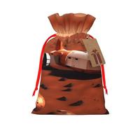 TBABMDPDM mars planet Print Christmas Gifts Bags,Burlap Bags with Drawstring Assorted Sizes for Party Favors