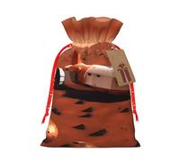 TBABMDPDM mars planet Print Christmas Gifts Bags,Burlap Bags with Drawstring Assorted Sizes for Party Favors