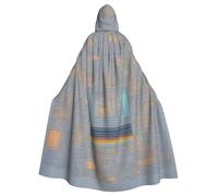 TBABMDPDM Programming Code Print Halloween Hooded Cloak For Men Women Robe Cape Medieval Cosplay Witch Costumes