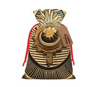 TBABMDPDM Sun Old Egyptian Timeless Grace Print Christmas Gifts Bags,Burlap Bags with Drawstring Assorted Sizes for Party Favors
