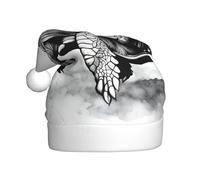 TBABMDPDM Turtle write Print Santa Hat Adult Christmas Hats Santa Claus Hat for Women Men Xmas Holiday Party