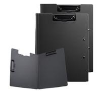 TBACW 2PCS A4 Clipboard Folder A4 Foldable Clipboards A4 Binder File Folder 360 Degree Flip Writing Pad with Horizontal and Vertical Double Clips Metal Clip for Office Medical Field School