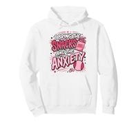 Tball Mom I Bring The Snacks And Anxiety T-Ball Mama Pullover Hoodie