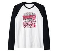 Tball Mom I Bring The Snacks and Anxiety T-Ball Mama Raglan Baseball Tee