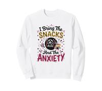 Tball Mom I Bring The Snacks And Anxiety T-Ball Mama Sweatshirt