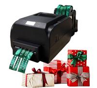 TBANVOO DIY Customizable Ribbon Printer With Holder, 200 DPI High Resolution, Label Printer Foil Stamping Printing Machine For Weddings, Parties, Birthdays, Home Decoration,Four