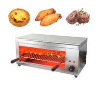 TBANVOO Electric Cheese Melter Grill, 2000W Commercial Salamander Broiler, 50-300°C Indoor Commercial Beef Chicken Grill, Stainless Steel Steak Cooker, for Home & Commercial Use