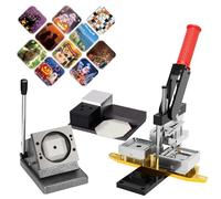 TBANVOO Photo Magnet Machine, DIY Fridge Magnets Pin Maker Machine, 100pcs/63.5x63.5mm Button Badge Maker, Button Press Machine, Fridge Magnet Machine Acrylic