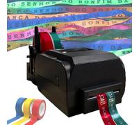 TBANVOO Satin Ribbon Printing Machine, Digital Ribbon Printer With Ribbon Holder, Stamping Printing Machine For Present Wrapping, 150mm/S, Printing Resolution 200 DPI,Double