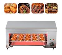 TBANVOO Stainless Steel Steak Broiler, 2000W Commercial Salamander Broiler, 120-570°F Temperature Adjustable for Beef Chicken Vegetables