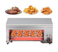 TBANVOO Stainless Steel Wall Mounted Cheese Broiler Oven w/ 122-572°F Temp, 2000W Electric Salamander Cheese Melter for Cheese Steak Sandwiches