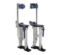 TBAPFS Drywall Stilts 15-23 Inch Height Adjustable Lifts Aluminum Tool for Painting Finishing Pruning Branches Cleaning - Silver (15" - 23")