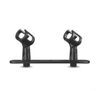 TBar Bracket Clamp for Microphone Stand Efficient Dual Microphone Switching and Space Saving Design (2 Clip)