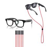 TBATAIL Glasses Strap for Ray-Ban & Oakley Meta Glasses - 3pcs Adjustable Sunglasses Straps Retainer Cords for Men Women kids - Eyeglasses Holder Lanyard String Chain Rope for Sports (Red)