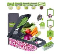 TBATM Quick Food Chopper, Manual Onion & Veggie Cutter with Storage Container, Kitchen Slicer Dicer for Vegetables, Fruits, Salad, Meal Prep