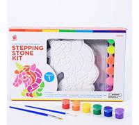 TBC Gifts for Girls, Garden Stepping Stone for Home Decor, Craft Gift for Teenage, with 2 Paint Brushes, 1 Mixing Tray & 6 Ceramic Paint Pots