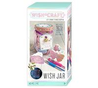 TBC The Best Crafts DIY Wish Jar Kit - Includes Plastic Jar, 32 Message Cards, Pens, Stickers, Gems, Ribbon & Charms - Sentimental Craft Gift for Girls, Kids & Teens