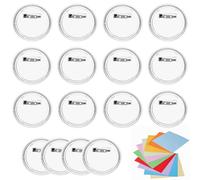 Tbczvx 16 Pcs Badge Making Kit, Badge Maker Personalised Badges with Blank Inserts Badges Making Kit Design Button Pin Badges Kit for DIY for Students Craft Activities at Home School Office Use