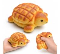 Tbczvx Slow Rising Squishies, Bread Squishy, Turtle Bread Design Office Desk Stress Relief Tool, Anxiety Management Solution, Portable Desk Decor for Work Breaks and Social Relaxation