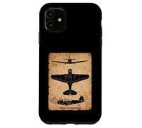 TBD Devastator Torpedo Bomber Vintage WW2 Plane Silhouettes Case for iPhone 11