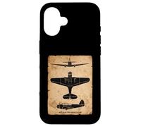 TBD Devastator Torpedo Bomber Vintage WW2 Plane Silhouettes Case for iPhone 16
