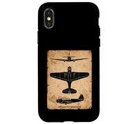 TBD Devastator Torpedo Bomber Vintage WW2 Plane Silhouettes Case for iPhone X/XS