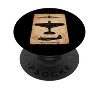 TBD Devastator Torpedo Bomber Vintage WW2 Plane Silhouettes PopSockets Adhesive PopGrip