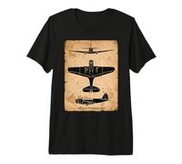 TBD Devastator Torpedo Bomber Vintage WW2 Plane Silhouettes Premium T-Shirt