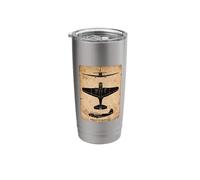 TBD Devastator Torpedo Bomber Vintage WW2 Plane Silhouettes Stainless Steel Insulated Tumbler