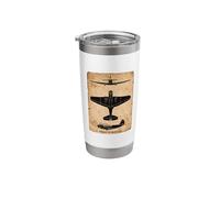 TBD Devastator Torpedo Bomber Vintage WW2 Plane Silhouettes Stainless Steel Insulated Tumbler
